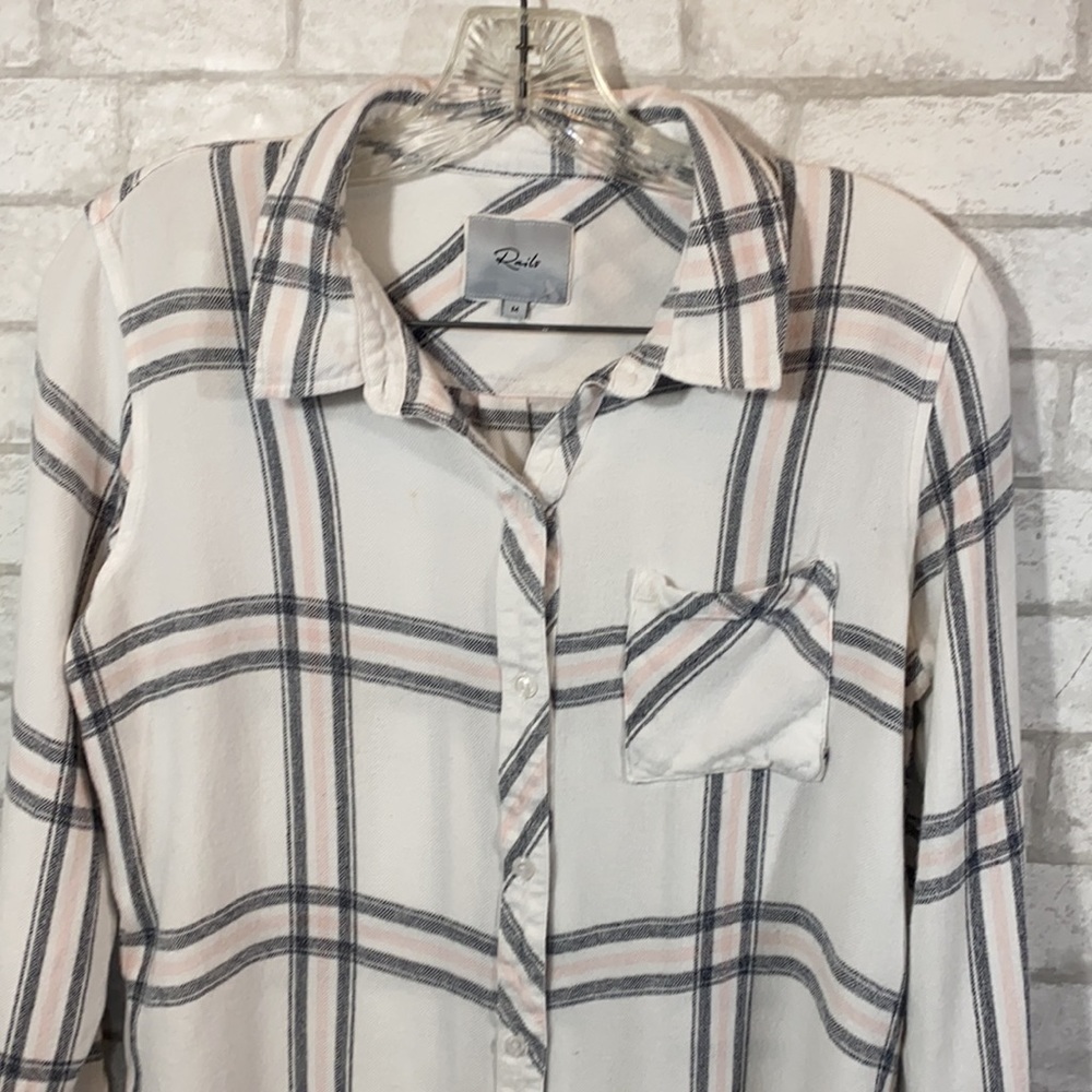 Rails Plaid Button Down Shirt Size Medium - image 2